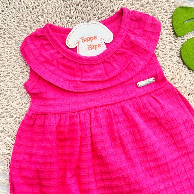 Vestido Ana Ruga Piquet - Pink